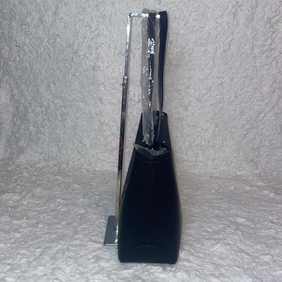 New Longchamp Cavalcade Lambskin Leather Shoulder Tote Bag Purse Black - Picture 7 of 16